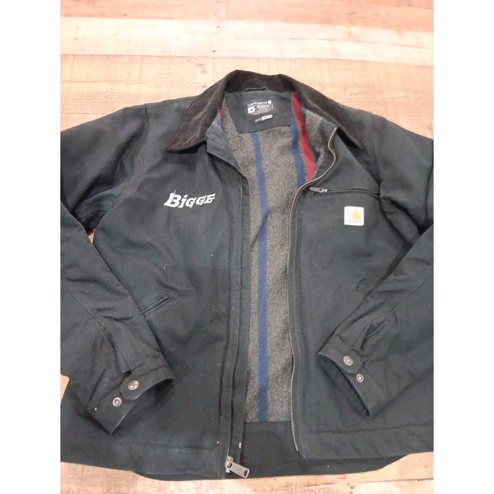 Carhartt Barn Jacket Men Black Relaxed Fit Blanket Lined OJ3828-M Rare‎ Limited